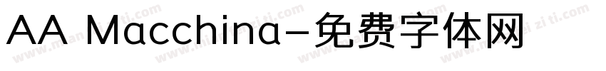 AA Macchina字体转换